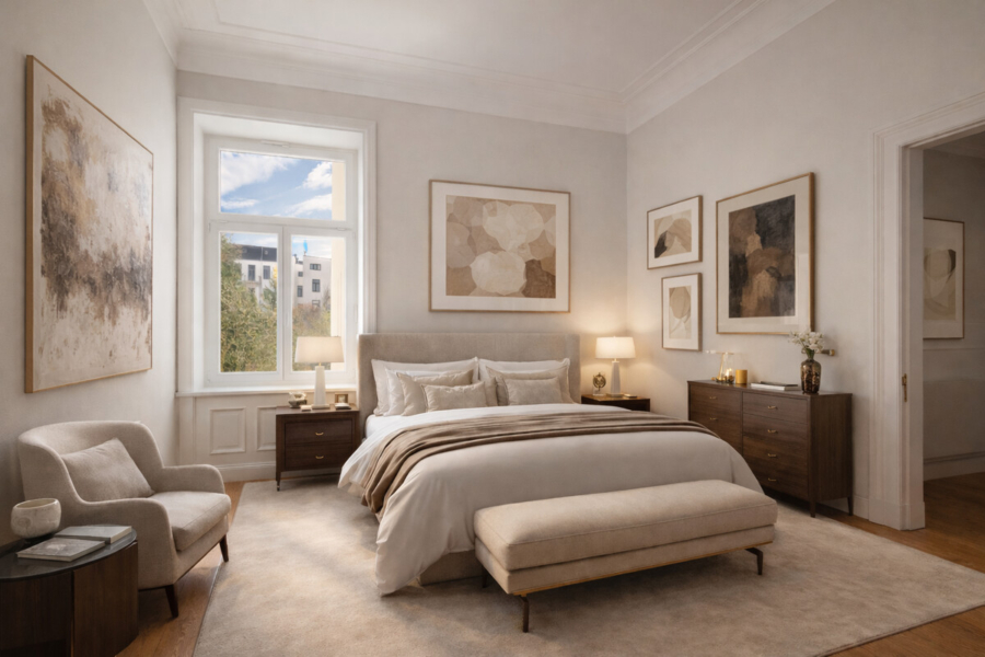 Historischer Luxus – 2 Balkone – Toplage - Zimmer (KI bearbeitet) (915)