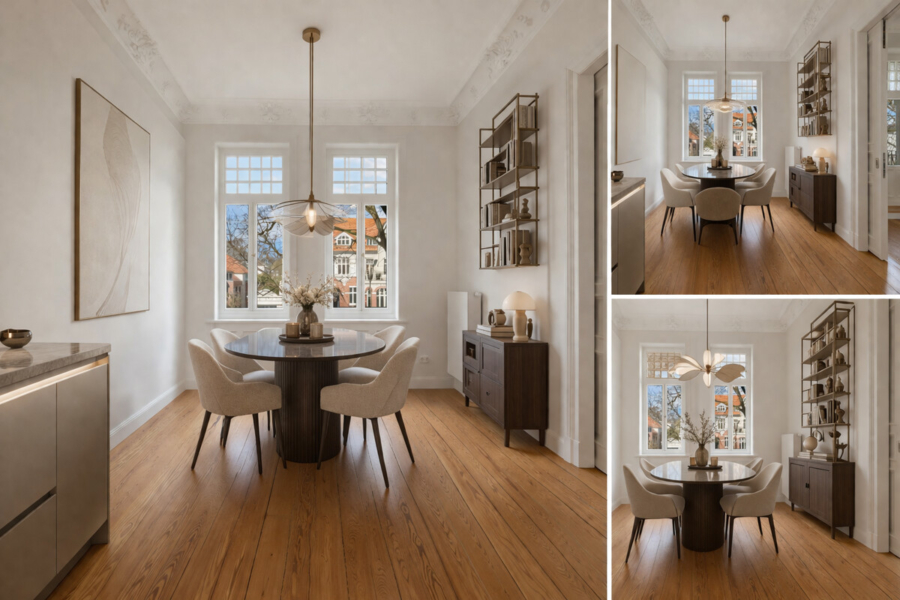 Historischer Luxus – 2 Balkone – Toplage - Essen | Küche (KI bearbeitet) (912)