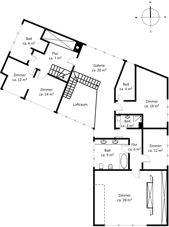 Exklusives Anwesen mit Gästehaus an der Wittenbergener Heide - Obergeschoss (6559)