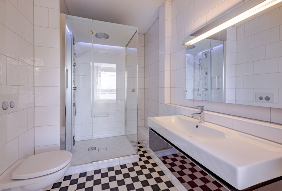 Leben mit Elbpanorama - Badezimmer (7099)