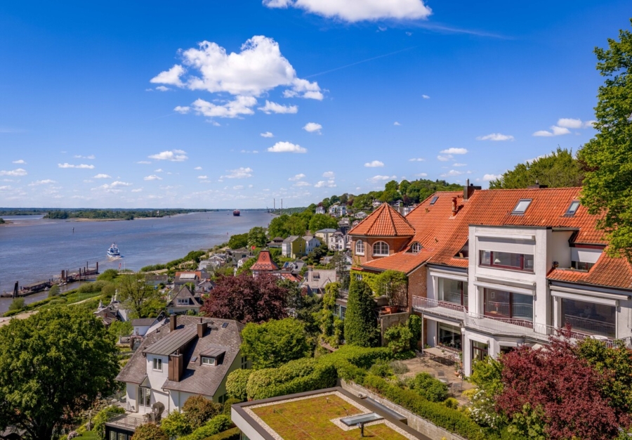 Leben mit Elbpanorama - Luftbild (7087)