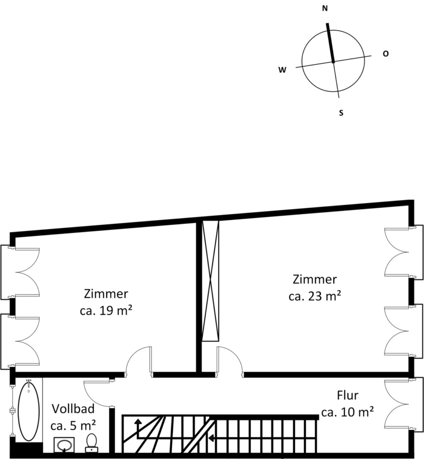 Pour la vie – einmaliges Stadthaus im Karolienviertel - Obergeschoss (6693)