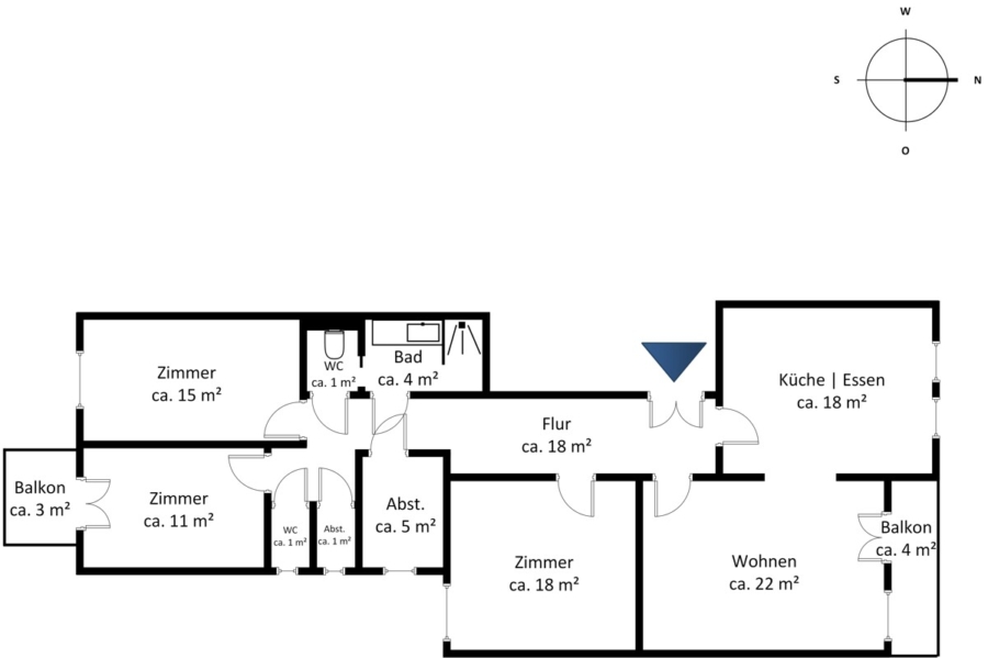 Großzügiges Designaparment mit Zuhause-Charakter - 1. Obergeschoss - Wohnung 04 (901)