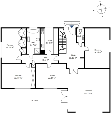 Großzügiges Grundstück mit vielfältigen Entwicklungsmöglichkeiten - Erdgeschoss (Altbestand) (252)