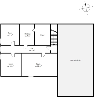 Großzügiges Grundstück mit vielfältigen Entwicklungsmöglichkeiten - Untergeschoss (Altbestand) (253)