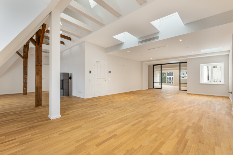 Neubau-Dachgeschoss mit Dachterrasse im Denkmal - Wohnen | Essen (6853)
