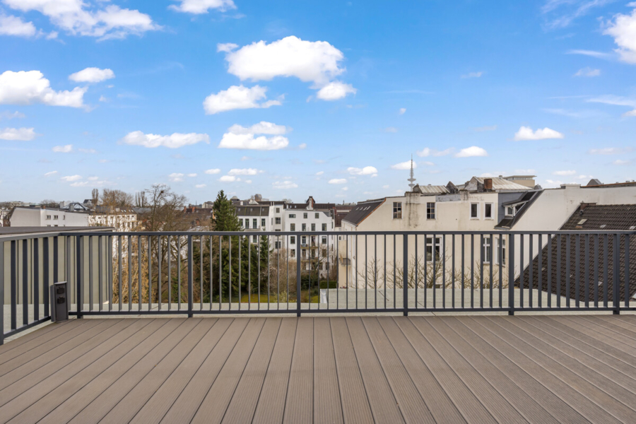 Neubau-Dachgeschoss mit Dachterrasse im Denkmal - Dachterrasse (6873)