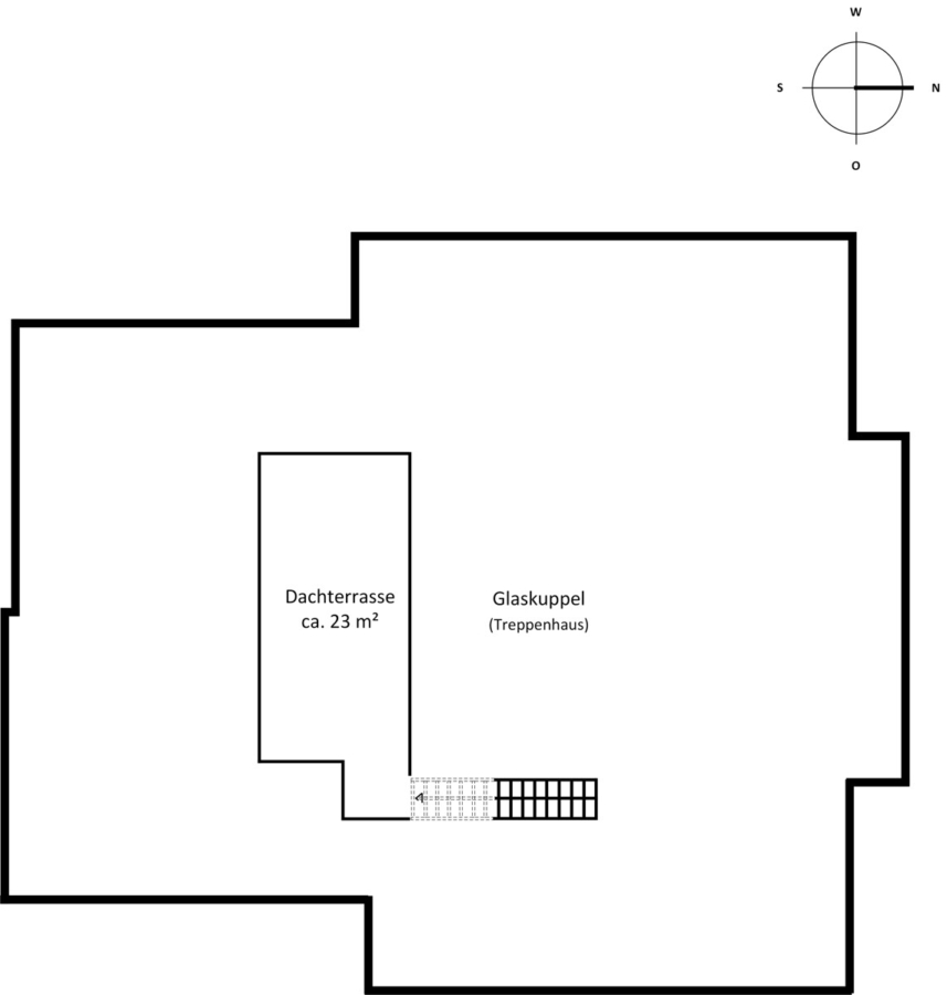 Neubau-Dachgeschoss mit Dachterrasse im Denkmal - Dachterrasse - Wohnung 09 (6876)